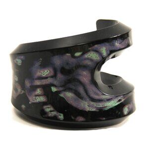 80s VINTAGE SCULPTURAL VIGNERI PLEXIGLASS OOAK ARTIST SIGNED CUFF BRACELET